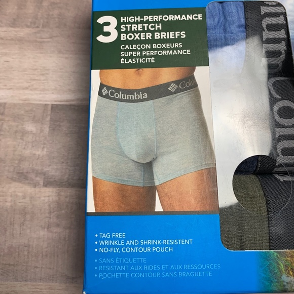 Columbia Men's 3 Pack High Performance Stretch Boxer Briefs XL Multi No Fly NIB - Picture 5 of 5